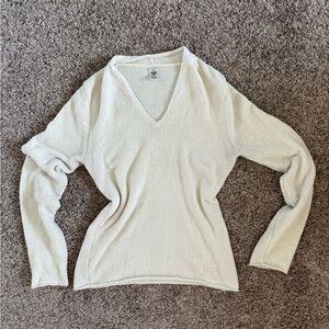 Prana Women's Cream V-Neck Sweater
